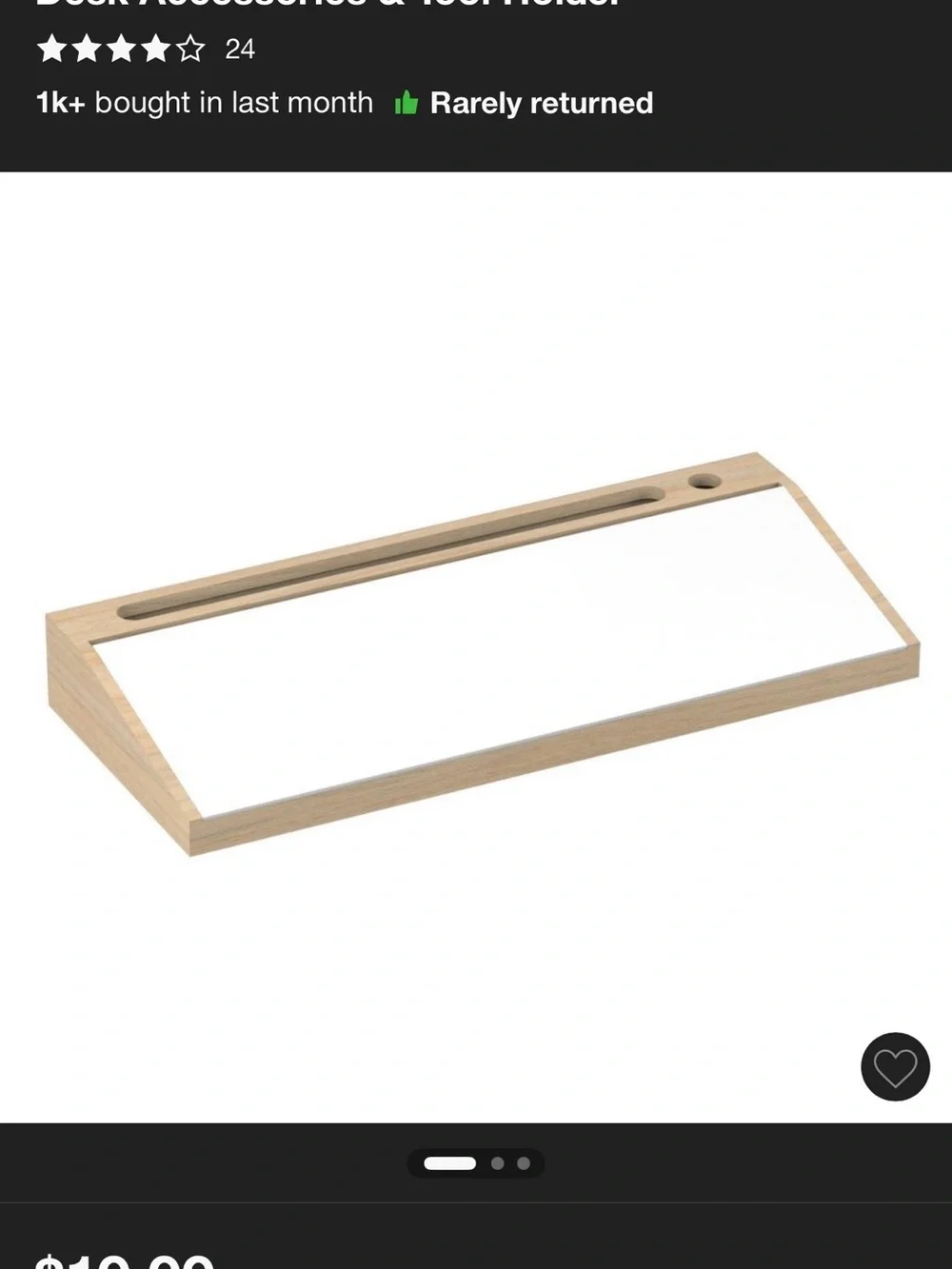 Wood Frame Desktop Whiteboard Organizer - Natural From Target